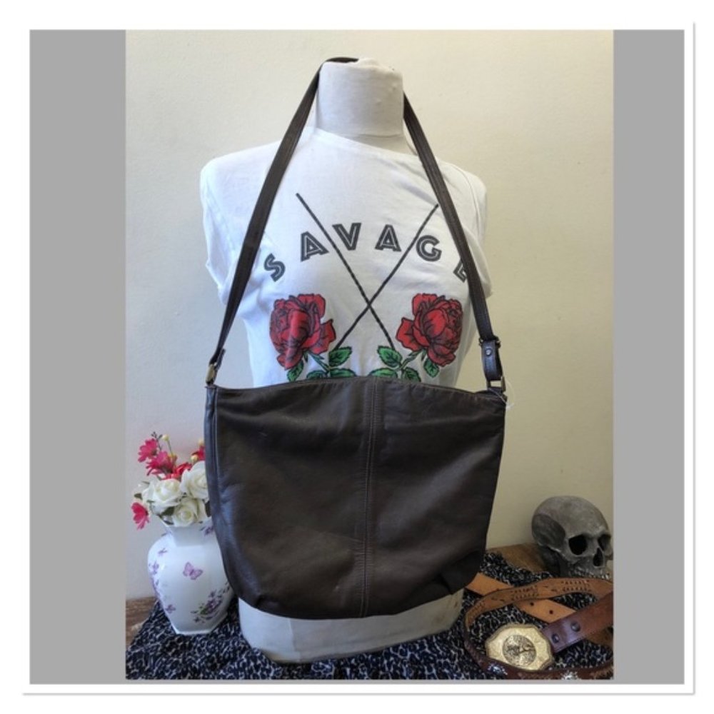Vintage  Italian leather bag - Made in Canada